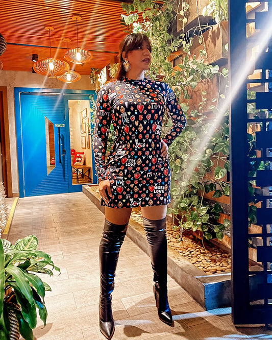 Vibrant printed dress